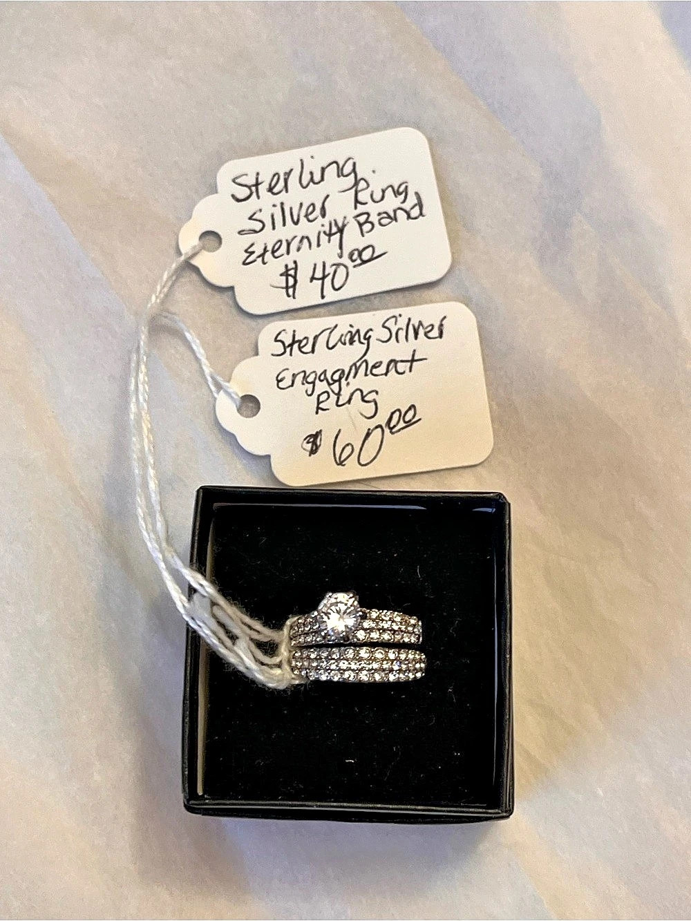 Sterling Silver Engagement Ring NWT